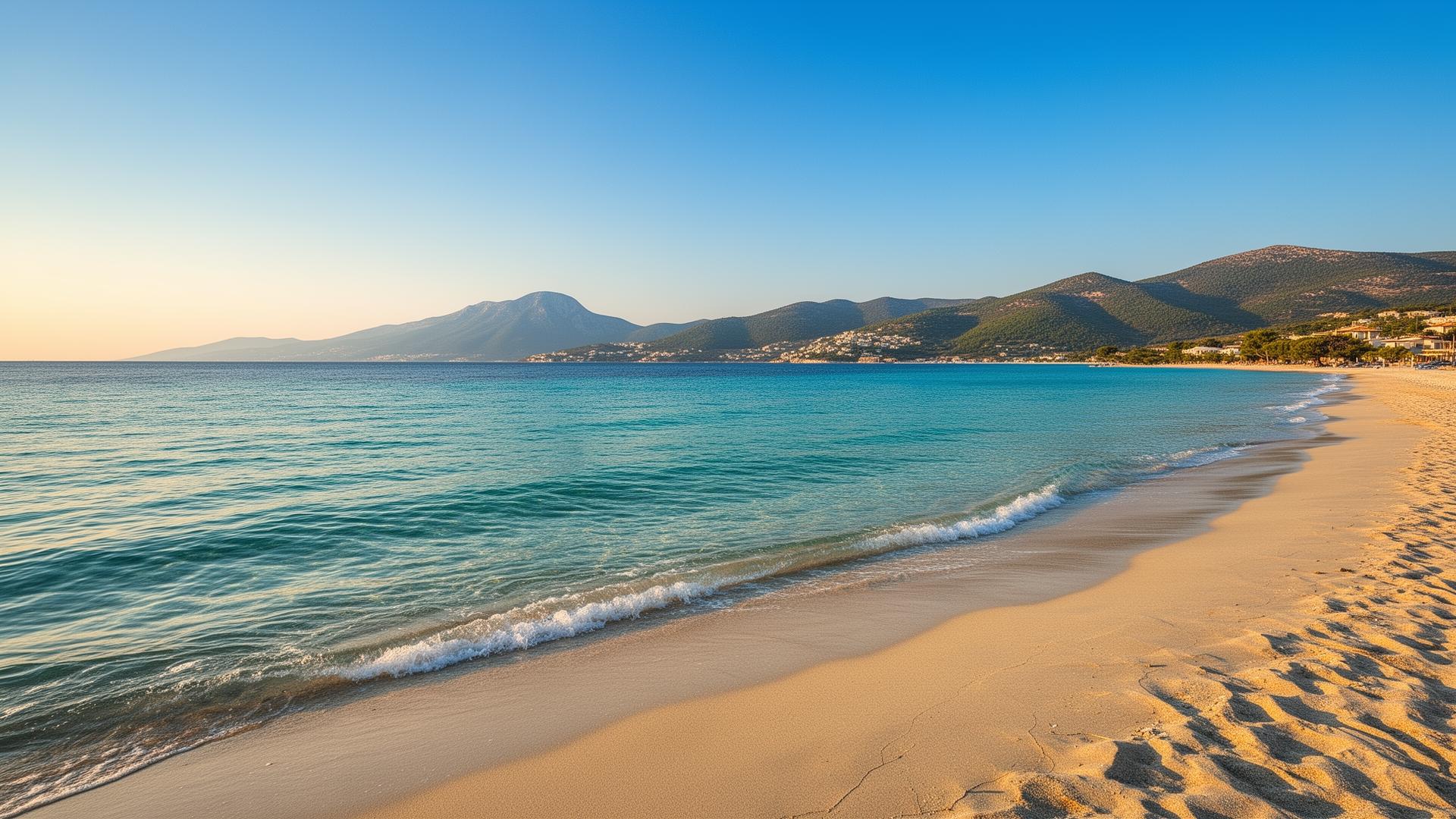 Panoramic view of Ierissos beach, Halkidiki